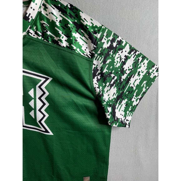 University of Hawaii Football Jersey Men's Large Green Camo - Picture 2 of 11
